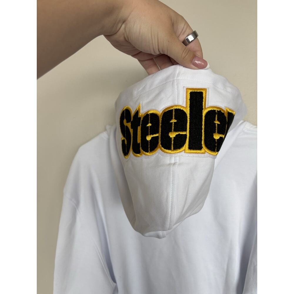 Pro Standard Pittsburgh Steelers White Pullover Hoodie NWT Men’s Large NFL New - Picture 9 of 11